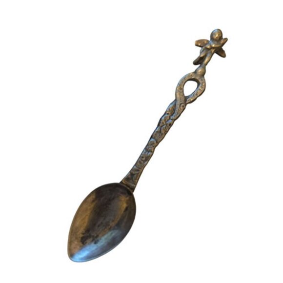 Vintage Souvenir Spoon Lot Rare Rolex Watch Co. Spoon + 3 Italian Pewter Spoons - Picture 8 of 12